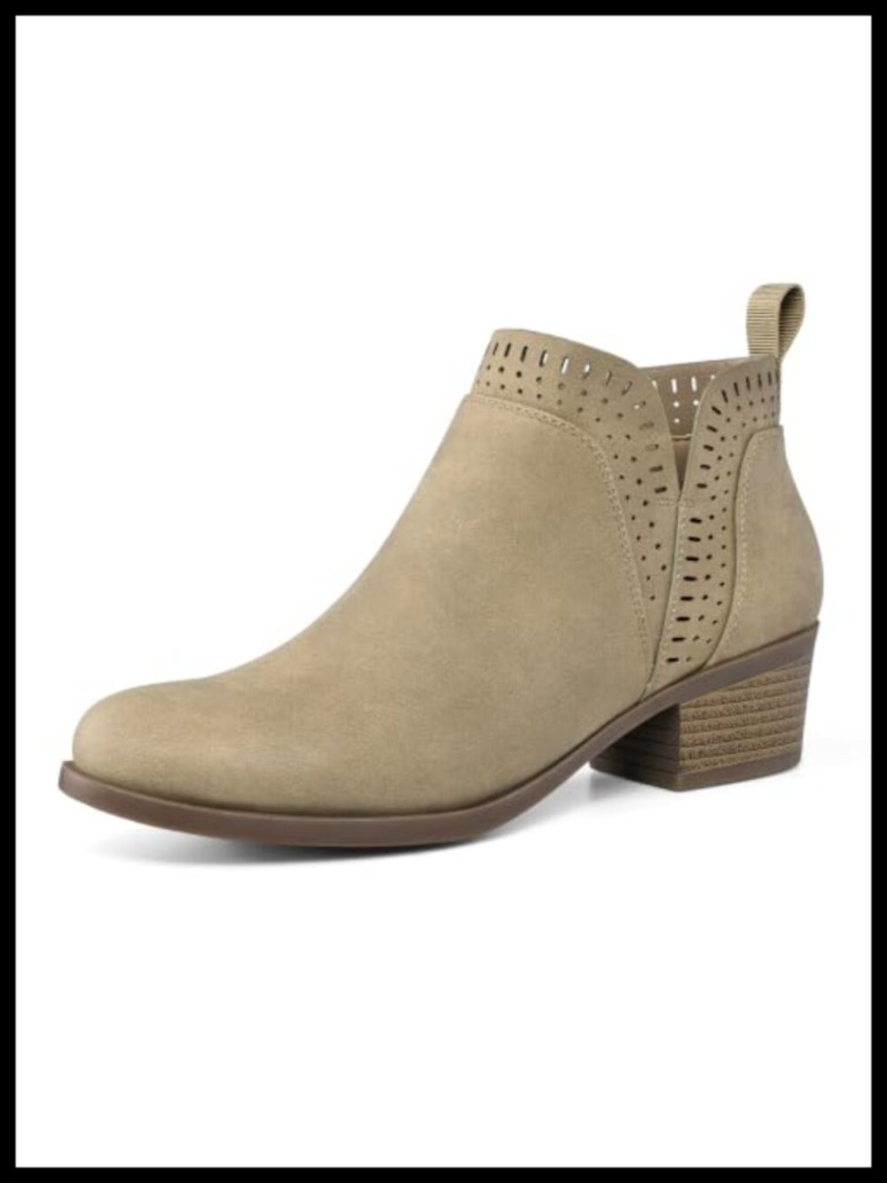 Women's Ankle Boots Chunky Block Heel Side Zipper Booties